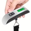 1pc 110lb/50kg Digital Handheld Luggage Hanging Baggage Scale, hand Scale, for automotive detailing tools, Mini Portable Electronic Scale, Express Scale With Backlight LCD Display, Travel Must Haves